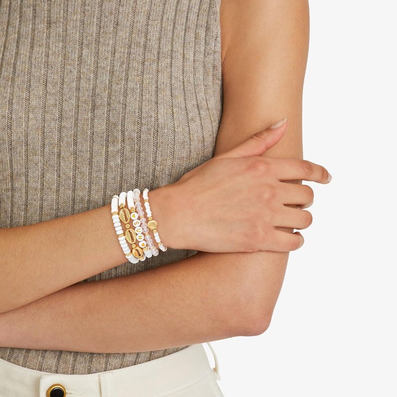 Aigrnc Boho Beaded Stretch Bracelets For Women Stackable Crystal Gold Plated Beaded Bracelets Set Trendy Handmade Friendship Braeclet Jewelry Gifts - Image 3